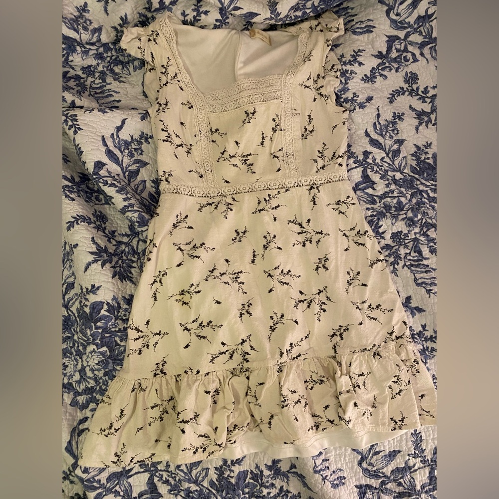 Altard state MINI Black and White Floral Dress